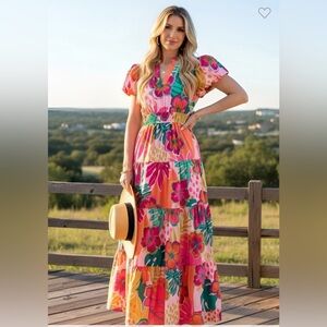 Beeson River Vibrant Floral Maxi Dress